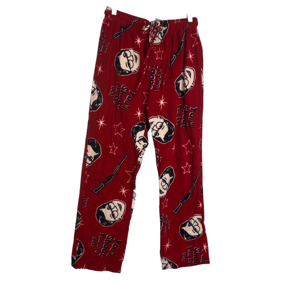 A Christmas Story Men Sleep Pants Pajama Bottoms Red You'll Shoot Your Eye Out M